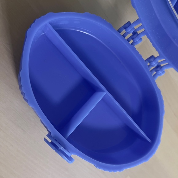 Y2K Blue Jewelry Cosmetics Box with Mirror - Picture 6 of 11